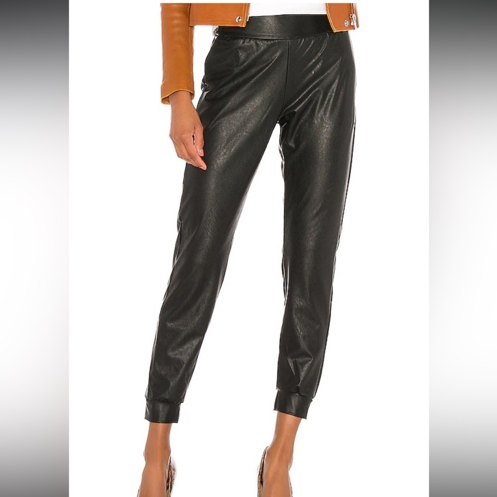 Commando Faux Leather Joggers - Black, Size Small new with tags